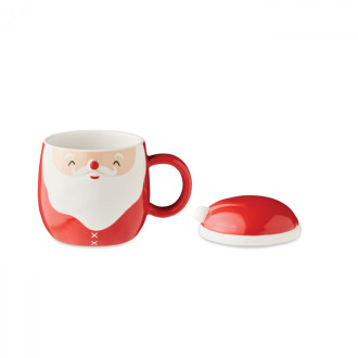 SANTA, Vánoční hrnek s víčkem 370 ml