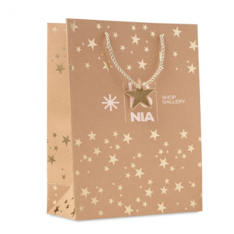 SPARKLE, Dárková vánoční taška z kraftu