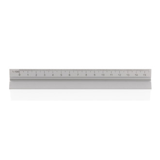 Hliníkové trojúhelníkové pravítko 15cm