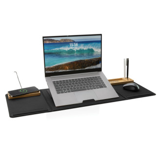 Skládací organizér s Qi nabíječkou 10W Impact z RPET AWARE™