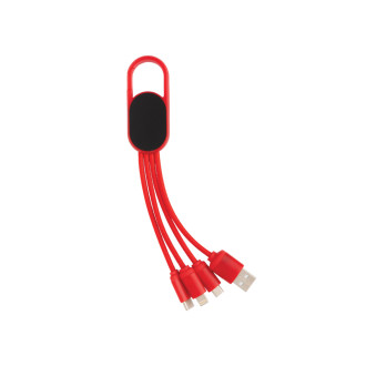 Nabíjecí kabel 4 v 1 s karabinou