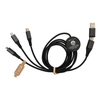Nabíjecí kabel 6 v 1 Terra 120cm z RCS recykl. hliníku a TPE
