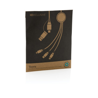 Nabíjecí kabel 6 v 1 Terra 120cm z RCS recykl. hliníku a TPE