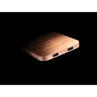Bambusová bezdrátová nabíječka 5W s USB