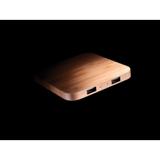 Bambusová bezdrátová nabíječka 10W s USB
