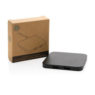Bezdrátová nabíječka 10W s USB výstupy z RCS recykl. plastu