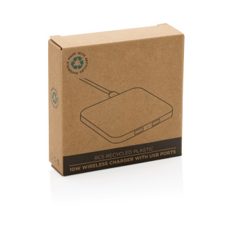 Bezdrátová nabíječka 10W s USB výstupy z RCS recykl. plastu