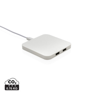 Bezdrátová nabíječka 10W s USB výstupy z RCS recykl. plastu