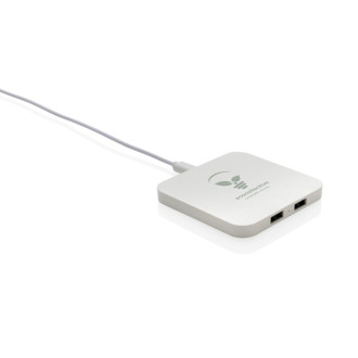 Bezdrátová nabíječka 10W s USB výstupy z RCS recykl. plastu