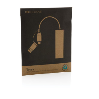 USB rozbočovač Terra z RCS recykl. hliníku