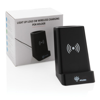 Light up bezdrátově nabíjecí stojánek na telefon a pera 5W