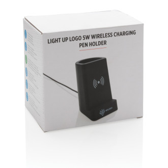 Light up bezdrátově nabíjecí stojánek na telefon a pera 5W