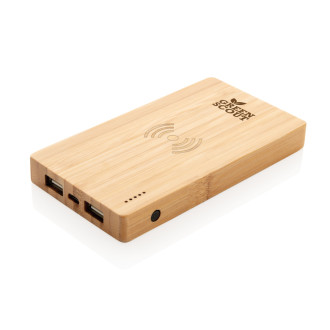 Bambusová bezdrátová powerbanka 4 000 mAh 5W