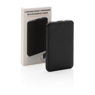 Kapesní powerbanka 5 000 mAh s integrovaným kabelem