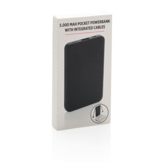Kapesní powerbanka 5 000 mAh s integrovaným kabelem