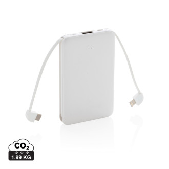 Kapesní powerbanka 5 000 mAh s integrovaným kabelem