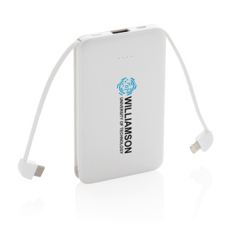 Kapesní powerbanka 5 000 mAh s integrovaným kabelem