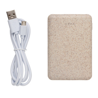 Kapesní powerbanka 5 000 mAh z pšeničné slámy