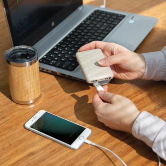 Kapesní powerbanka 5 000 mAh z pšeničné slámy