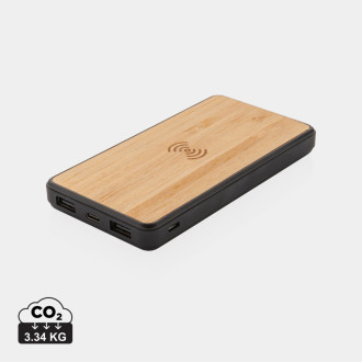 Bezdrátová powerbanka 8 000 mAh z bambusu a RCS Rplastu