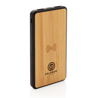 Bezdrátová powerbanka 8 000 mAh z bambusu a RCS Rplastu