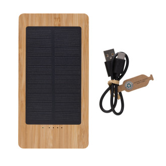 Solární powerbanka Sunwick 10 000 mAh z bambusu