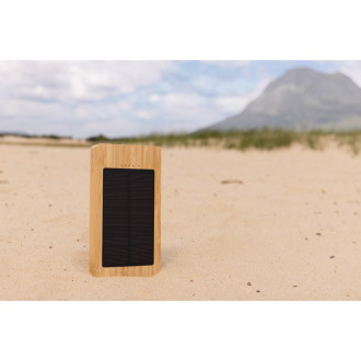 Solární powerbanka Sunwick 10 000 mAh z bambusu