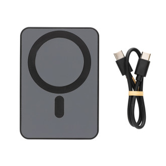 Magnetická powerbanka 5000mAh Magnetix z RCS recykl. plastu