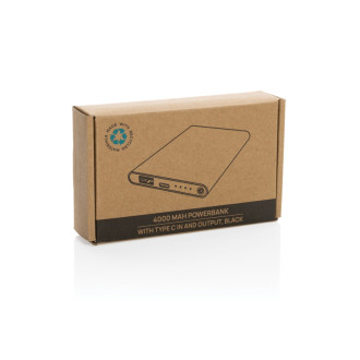 Powerbanka 4000mAh s USB C z RCS recykl. plastu a hliníku
