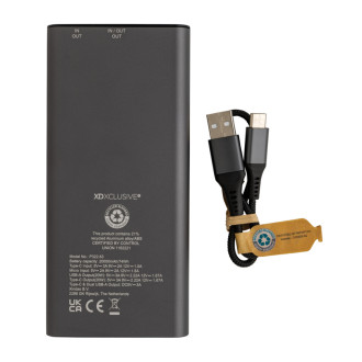 Powerbanka Terra 20 000mAh 20W z recyklovaného hliníku a ABS