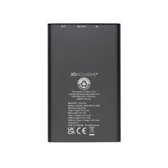 Powerbanka Terra 5 000mAh s 5W Qi z RCS rec. hliníku a ABS