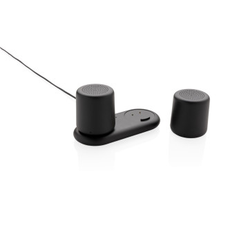 Set bezdrátově nabíjených stereo reproduktorů