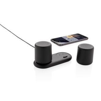 Set bezdrátově nabíjených stereo reproduktorů