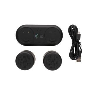 Set bezdrátově nabíjených stereo reproduktorů