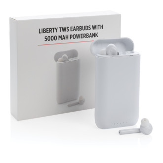 TWS sluchátka Liberty s powerbankou 5 000 mAh