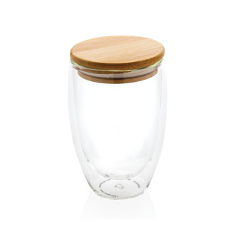 Sklenice s bambusovým víčkem 350ml