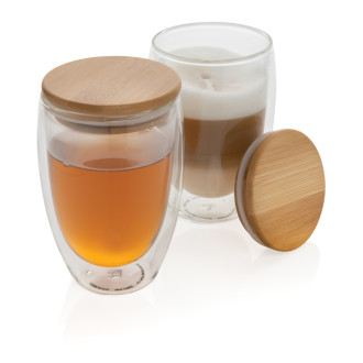 Sklenice s bambusovým víčkem 350ml