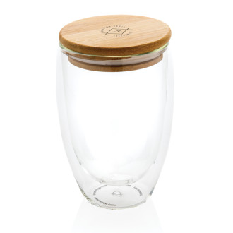 Sklenice s bambusovým víčkem 350ml