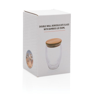 Sklenice s bambusovým víčkem 350ml