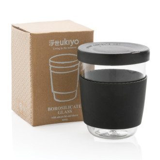 Sklenice se silikonovým víkem a úchopem Ukiyo