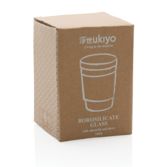 Sklenice se silikonovým víkem a úchopem Ukiyo