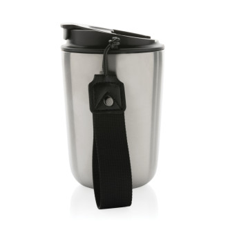 Termohrnek Cuppa z RCS recykl. nerezové oceli s lanyardem