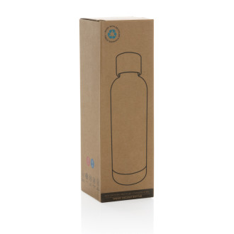 Termo lahev Wood z RCS recyklované nerezové oceli