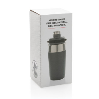 Nerezová termo láhev s duálním uzávěrem 500ml