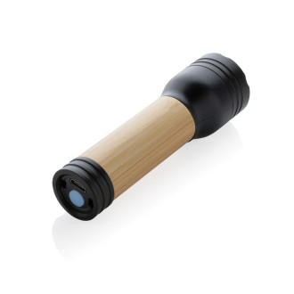 USB svítilna Lucid 1W z RCS recykl. plastu a bambusu
