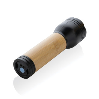 USB svítilna Lucid 3W z RCS recykl. plastu a bambusu