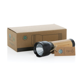 USB svítilna Lucid 3W z RCS recykl. plastu a bambusu