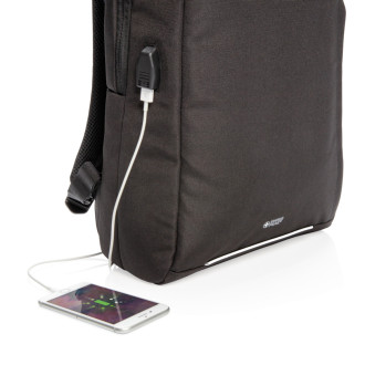 RFID USB A  batoh na 15.6" notebook Swiss Peak z RPET AWARE™