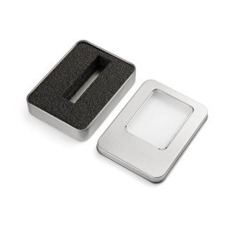 Velká kovová krabička s vložkou na větší flash disk