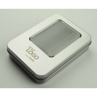 Velká kovová krabička s vložkou na větší flash disk